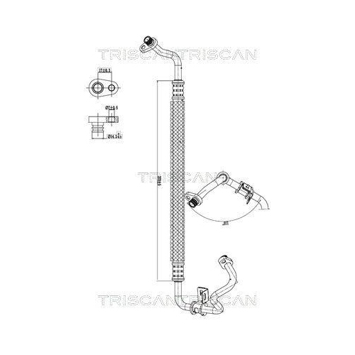 TRISCAN Hochdruck-/Niederdruckleitung, Klimaanlage 9010 28019