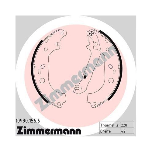 ZIMMERMANN Bremsbackensatz 10990.156.6