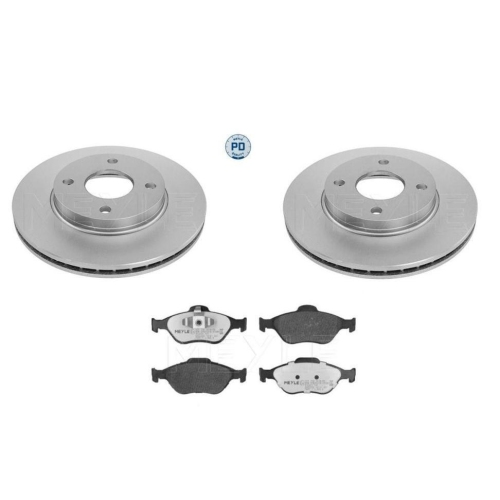 Bremsensatz Meyle Bremsbel&auml;ge + Bremsscheiben 025 236 0418/PD + 783 521 7002/PD