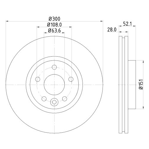 HELLA Bremsscheibe PRO 8DD 355 116-221