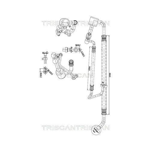 TRISCAN Hochdruck-/Niederdruckleitung, Klimaanlage 9010 24011