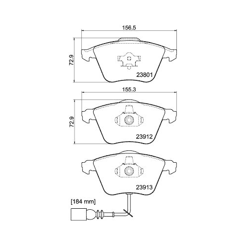 DON Bremsbelagsatz, Scheibenbremse PCP2108