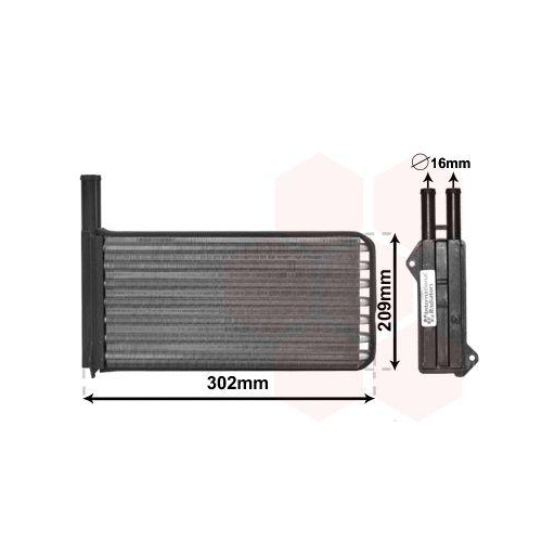 VAN WEZEL W&auml;rmetauscher, Innenraumheizung 18006154