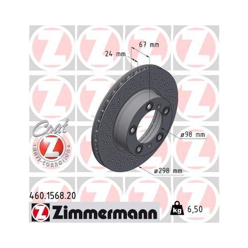 ZIMMERMANN Bremsscheibe COAT Z 460.1568.20