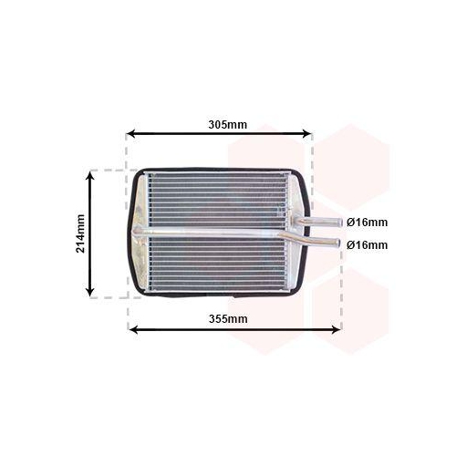 VAN WEZEL W&auml;rmetauscher, Innenraumheizung 18006216