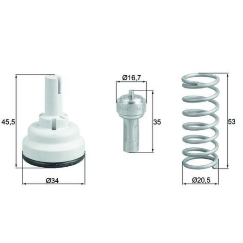 MAHLE Thermostat, K&uuml;hlmittel BEHR TX 182 87D