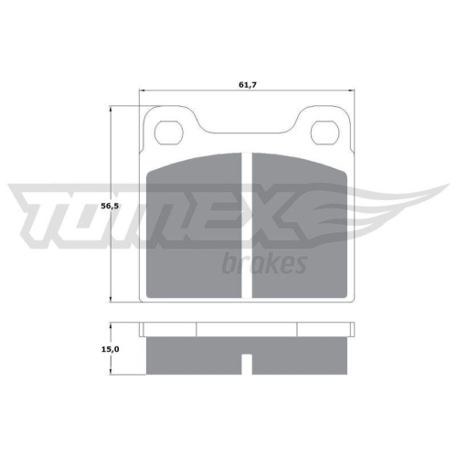 TOMEX Brakes Bremsbelagsatz, Scheibenbremse TX 10-19