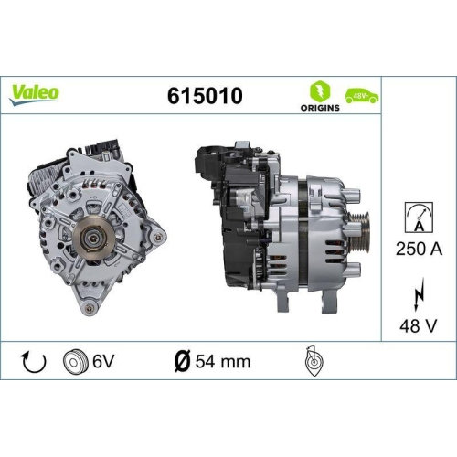 VALEO Startergenerator VALEO ORIGINS 48V IBSG - NEW O.E. TECHNOLOGIE 615010