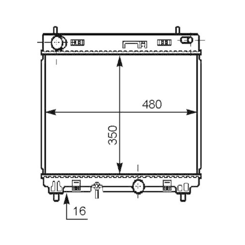 MAHLE Kühler, Motorkühlung BEHR CR 1205 000S