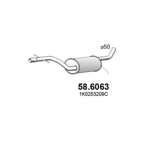 ASSO Mittelschalldämpfer