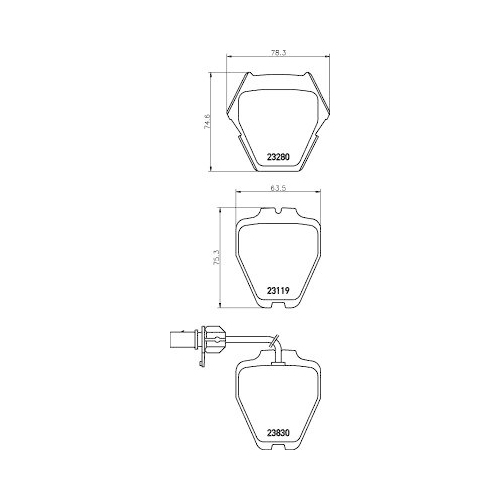 DON Bremsbelagsatz, Scheibenbremse PCP2112
