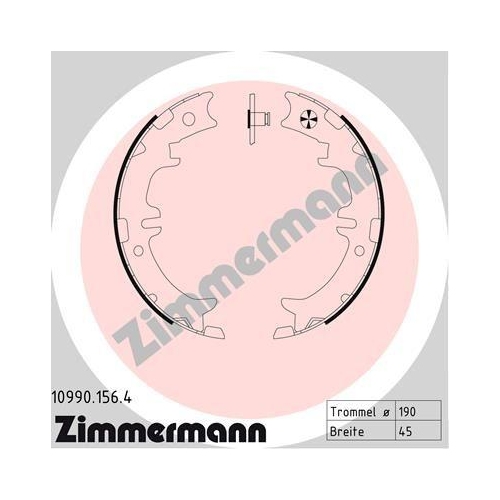 ZIMMERMANN Bremsbackensatz, Feststellbremse 10990.156.4