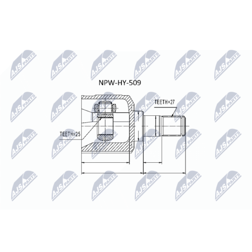 NTY Gelenksatz, Antriebswelle NPW-HY-509