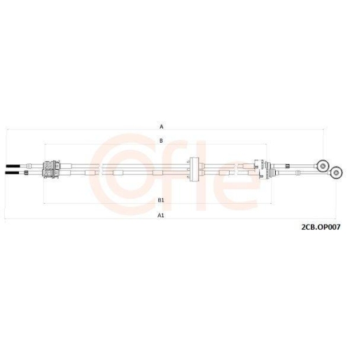 COFLE Seilzug, Schaltgetriebe 92.2CB.OP009