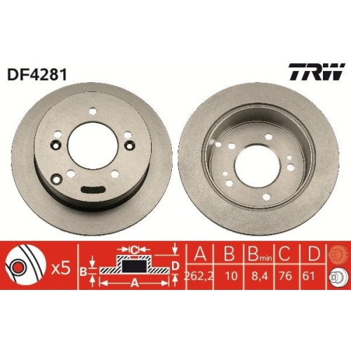 TRW Bremsscheibe DF4281