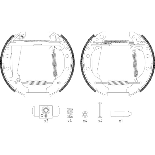 TEXTAR Bremsbackensatz Shoe Kit Pro 84044709