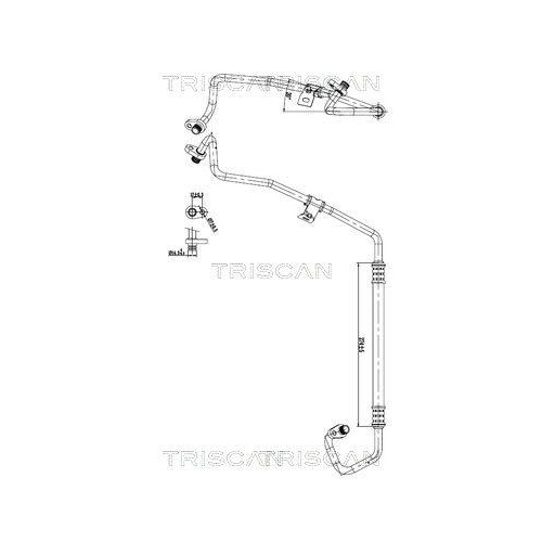 TRISCAN Hochdruck-/Niederdruckleitung, Klimaanlage 9010 28081