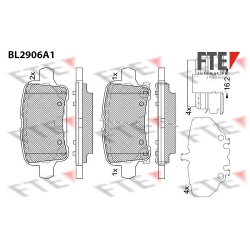 FTE Bremsbelagsatz, Scheibenbremse
