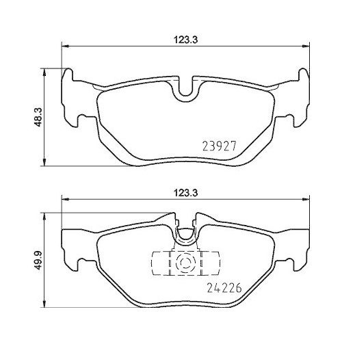 DON Bremsbelagsatz, Scheibenbremse PCP2115