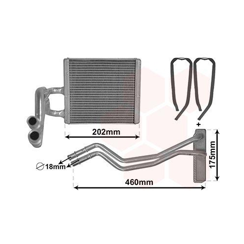 VAN WEZEL W&auml;rmetauscher, Innenraumheizung 18006455