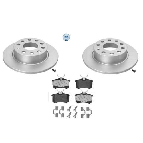 Bremsensatz Meyle Bremsbel&auml;ge + Bremsscheiben 0252096117/PD+115 523 0018/PD