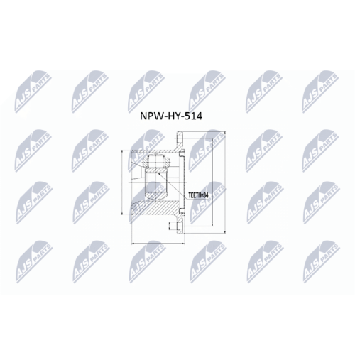 NTY Gelenksatz, Antriebswelle NPW-HY-514