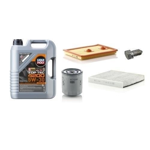 Inspektionspaket Motoröl Liqui Moly 5 Liter+Ölfilter+Luftfilter+Pollenfilter