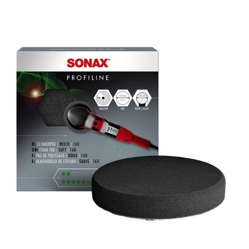 SONAX Aufsatz, Poliermaschine PolierSchwamm grau 160 (extraweich) - AntiHologrammPad -