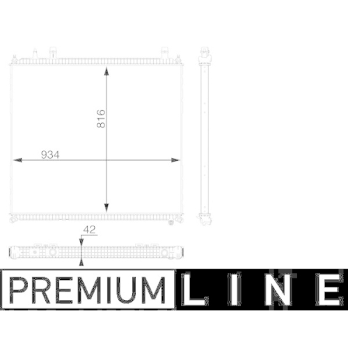 MAHLE Niedertemperaturk&uuml;hler, Ladeluftk&uuml;hler BEHR *** PREMIUM LINE *** CR 105 000P