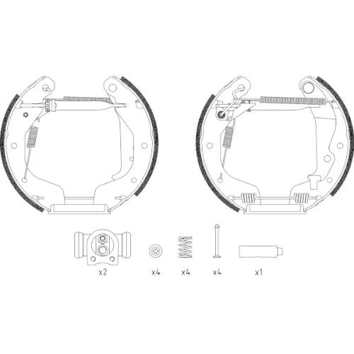 TEXTAR Bremsbackensatz Shoe Kit Pro 84062500
