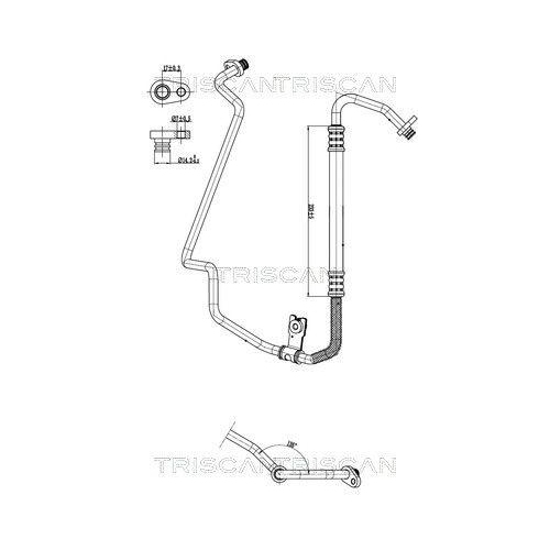 TRISCAN Hochdruck-/Niederdruckleitung, Klimaanlage 9010 28099