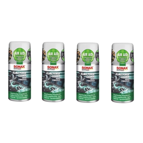 4x SONAX KlimaPowerCleaner AirAid Ocean-Fresh 100 ml 03236000