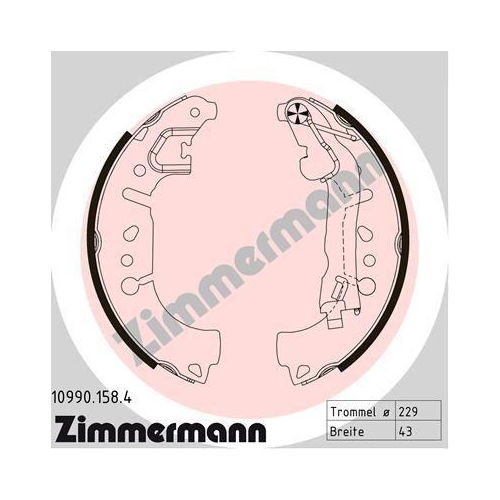 ZIMMERMANN Bremsbackensatz 10990.158.4