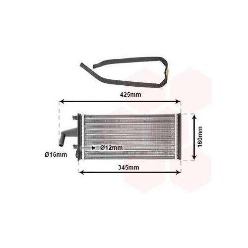 VAN WEZEL W&auml;rmetauscher, Innenraumheizung 28006019