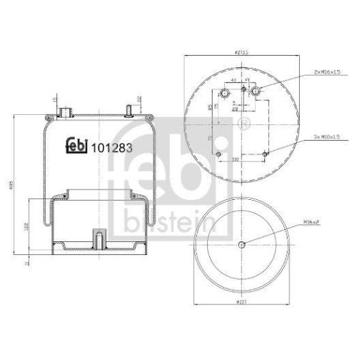 FEBI BILSTEIN Federbalg, Luftfederung 101283