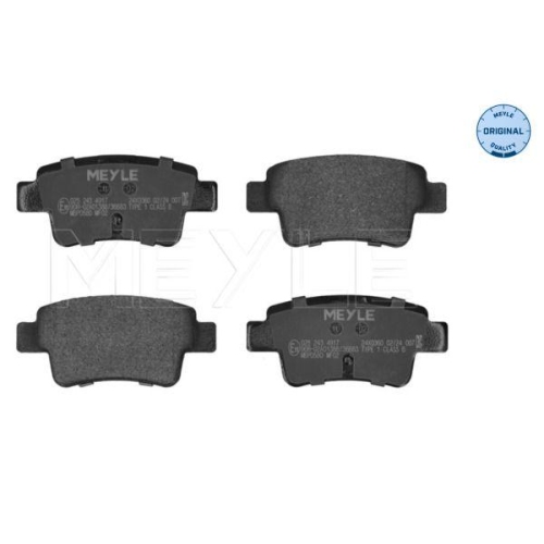 MEYLE Bremsbelagsatz, Scheibenbremse MEYLE-ORIGINAL: True to OE. 025 243 4917