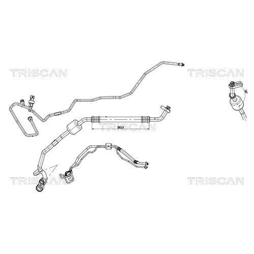 TRISCAN Hochdruck-/Niederdruckleitung, Klimaanlage 9010 24014