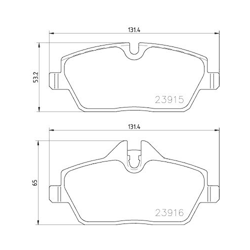 DON Bremsbelagsatz, Scheibenbremse PCP2119