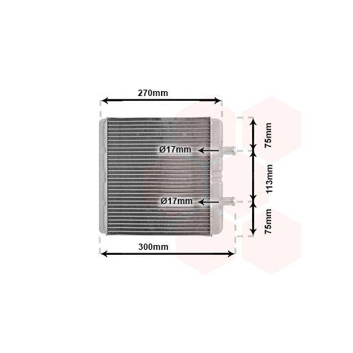 VAN WEZEL W&auml;rmetauscher, Innenraumheizung 28006048
