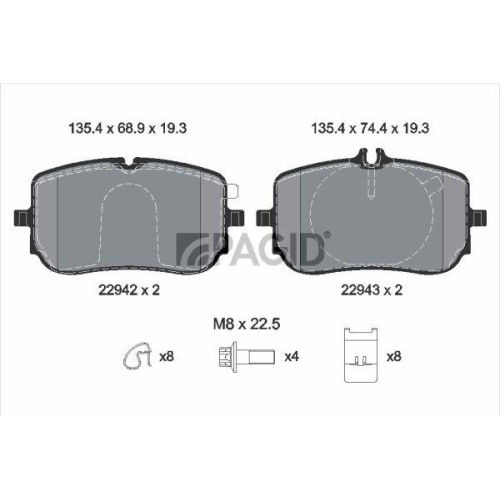 PAGID Bremsbelagsatz, Scheibenbremse T2819N