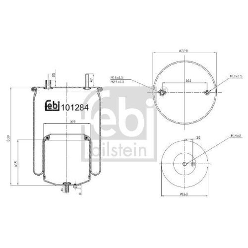 FEBI BILSTEIN Federbalg, Luftfederung 101284