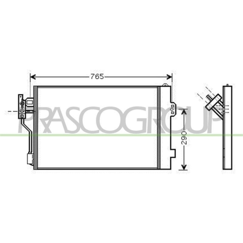PRASCO Kondensator, Klimaanlage PrascoSelection ME909C001