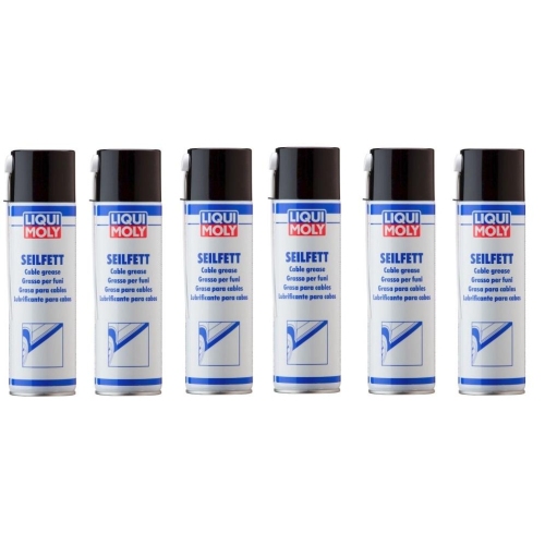 6x LIQUI MOLY Seilfett 500ml Spray Dose - Hohlraumversiegelung -Art.Nr. 6135