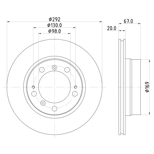HELLA Bremsscheibe 8DD 355 105-721