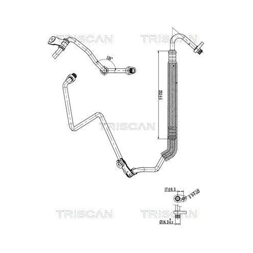 TRISCAN Hochdruck-/Niederdruckleitung, Klimaanlage 9010 28020