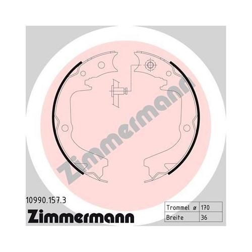 ZIMMERMANN Bremsbackensatz, Feststellbremse 10990.157.3