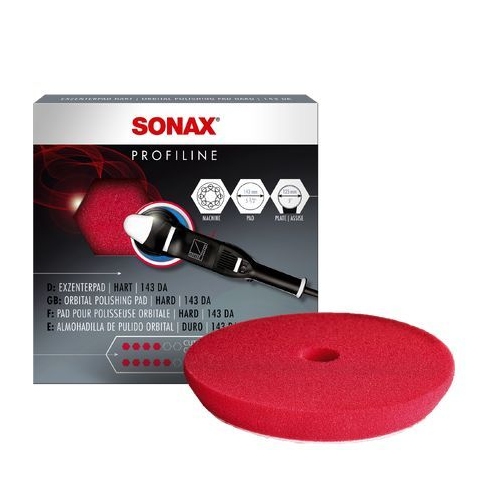 SONAX Aufsatz, Poliermaschine Polierschwamm rot 143 Dual Action -CutPad-
