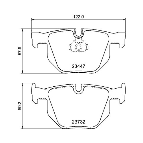 DON Bremsbelagsatz, Scheibenbremse PCP2121