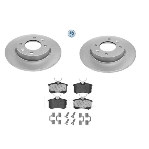 Bremsensatz Meyle Bremsbel&auml;ge + Bremsscheiben 025 209 6117/PD + 11-15 523 0008/PD