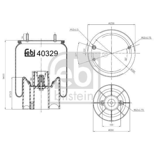 FEBI BILSTEIN Federbalg, Luftfederung 40329